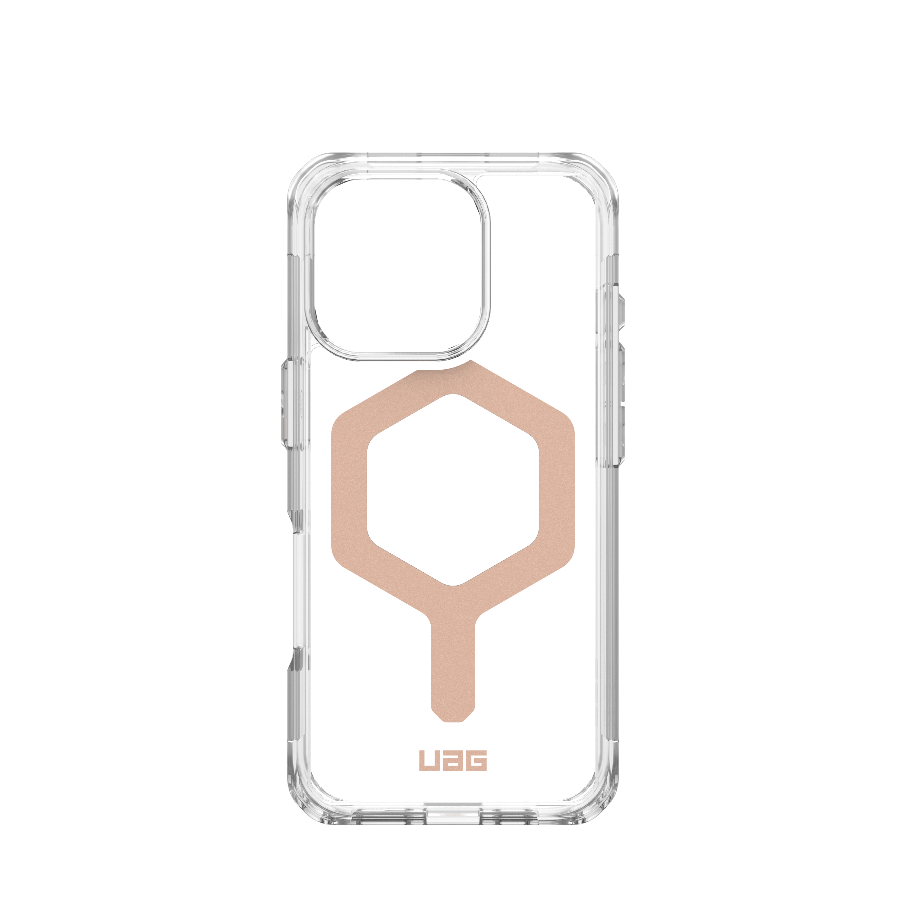 iPhone 16 Pro MagSafe Hybrid Schutzhülle Plyo (114480114348) - Transparent (Roségold)