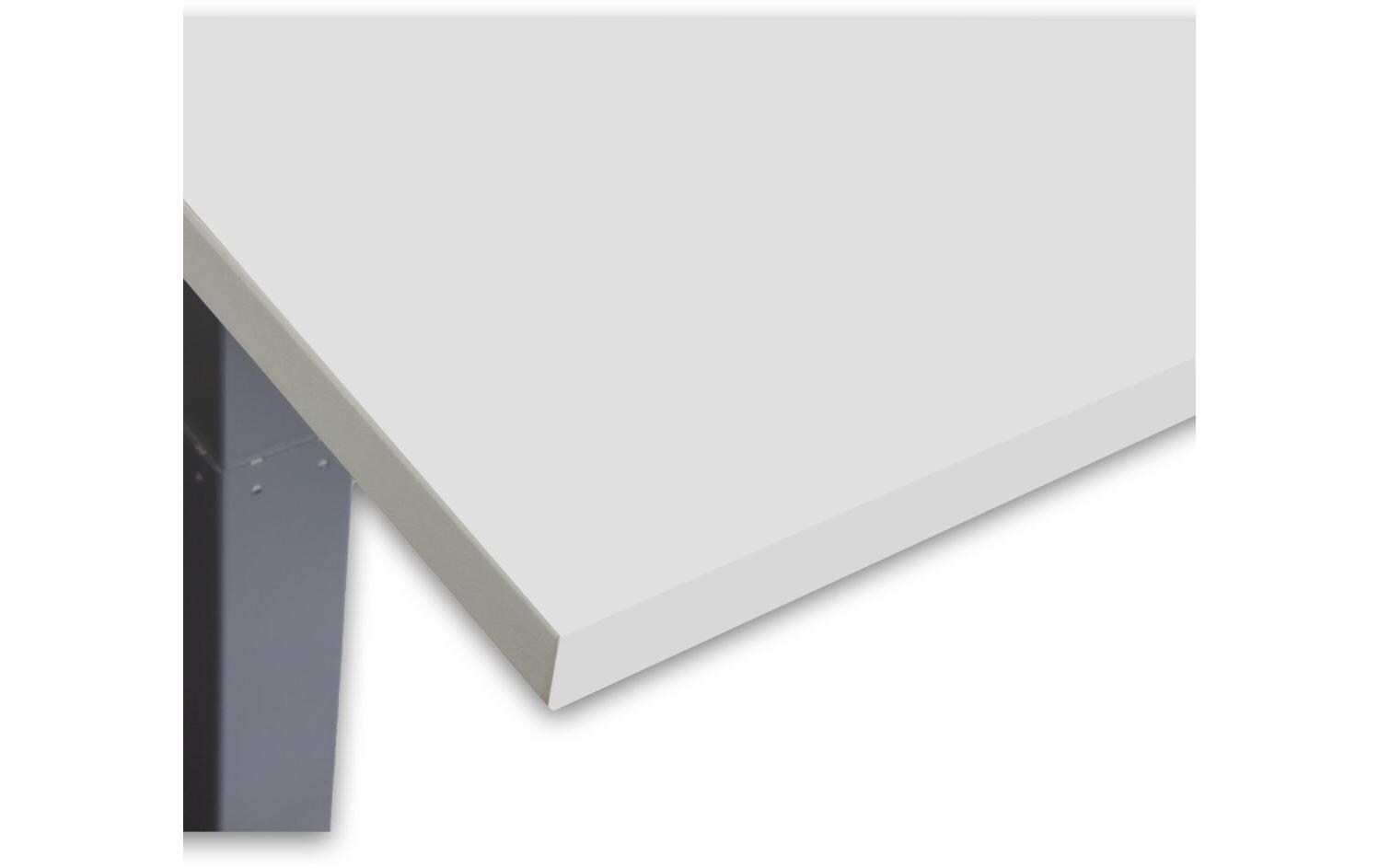Stehtisch ET225E 2 x 0.9 m, Dunkelgrau/Grau<br>Höhenverstellbares Tischgestell mit Tischplatte