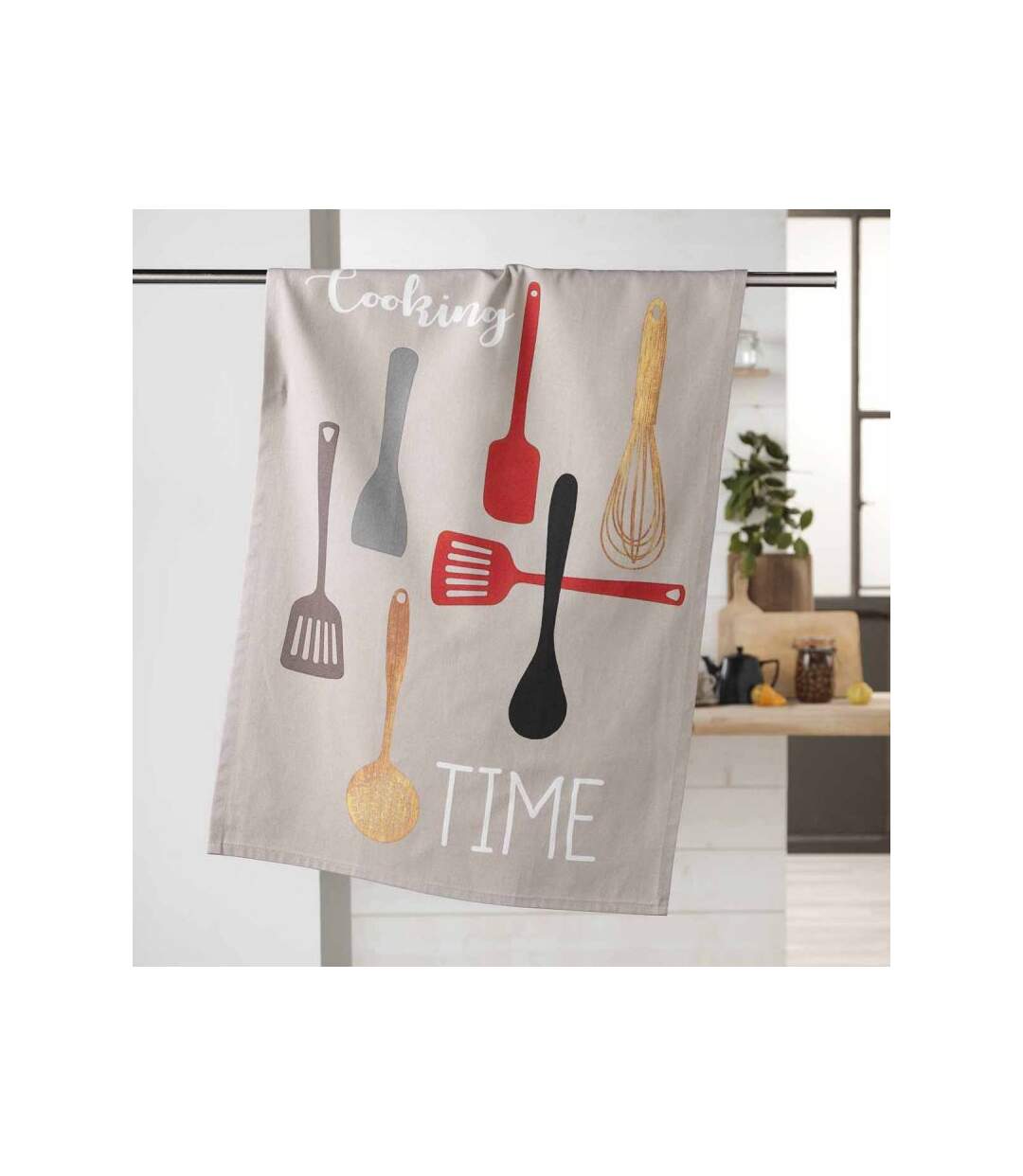 Torchon de Cuisine Cooking Time 50x70cm Beige