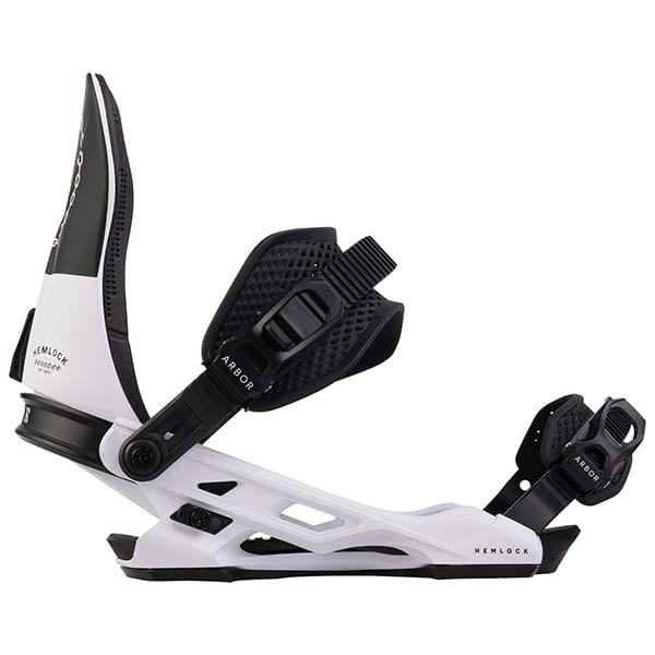 Fixation snowboard ARBOR HEMLOCK WHITE/BLACK BOSS DOG