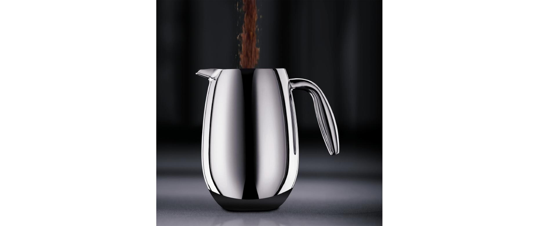 Kaffeebereiter Columbia Verchromt, 1 lDoppelwandige Kaffeemaschine, 8 Tassen