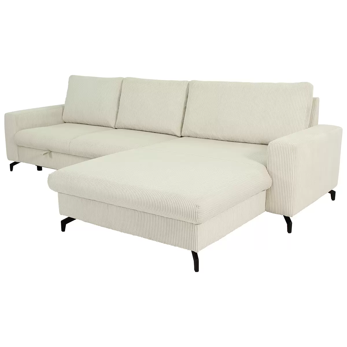 Ecksofa CLOUD 135x250 creme,schwarz