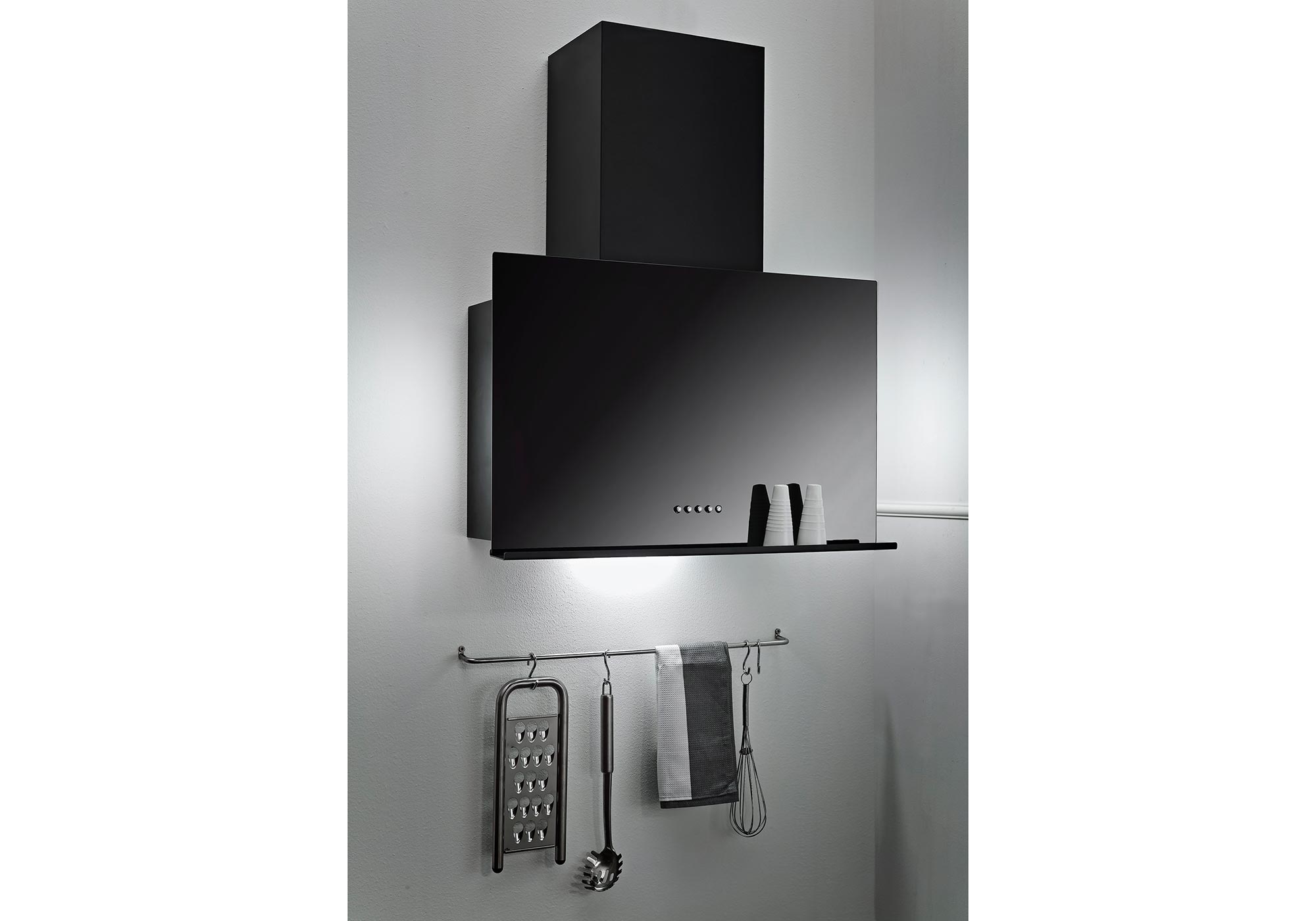INTERPLAN Vertikalesse FLAT BLACK 60 - schwarz Glas - D