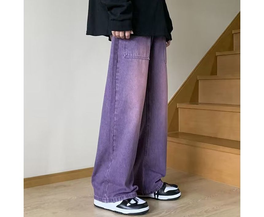 Urtishia - High-Waist Wide-Leg Jeans