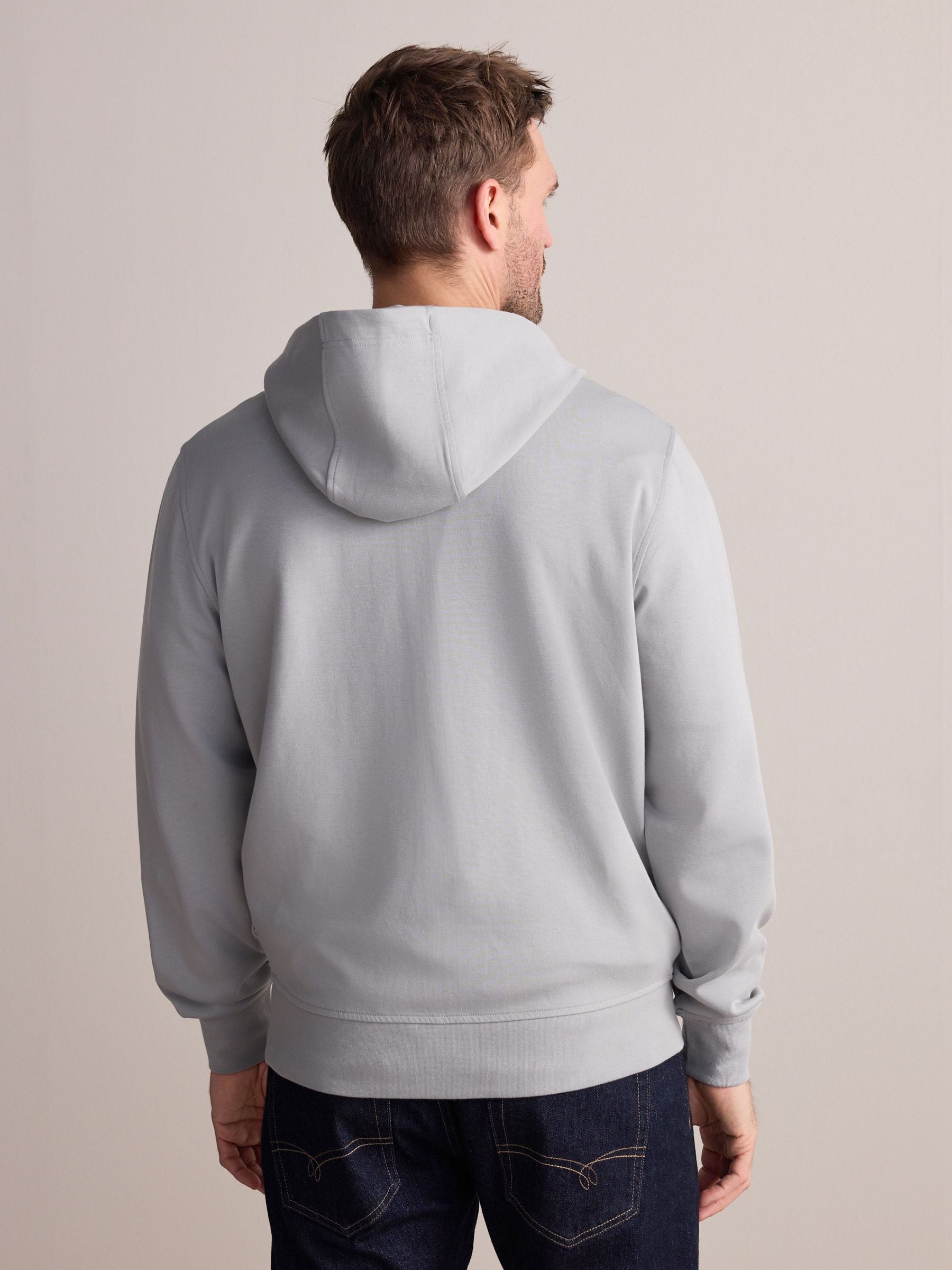 Ice grey - Signature Soft Touch Modal Full Zip Hoodie