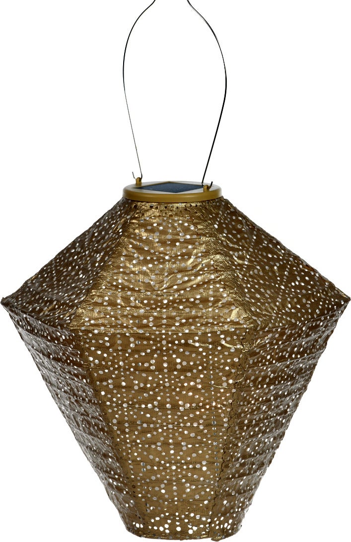 Lumiz solar lampion goud D 28 H 28 cm