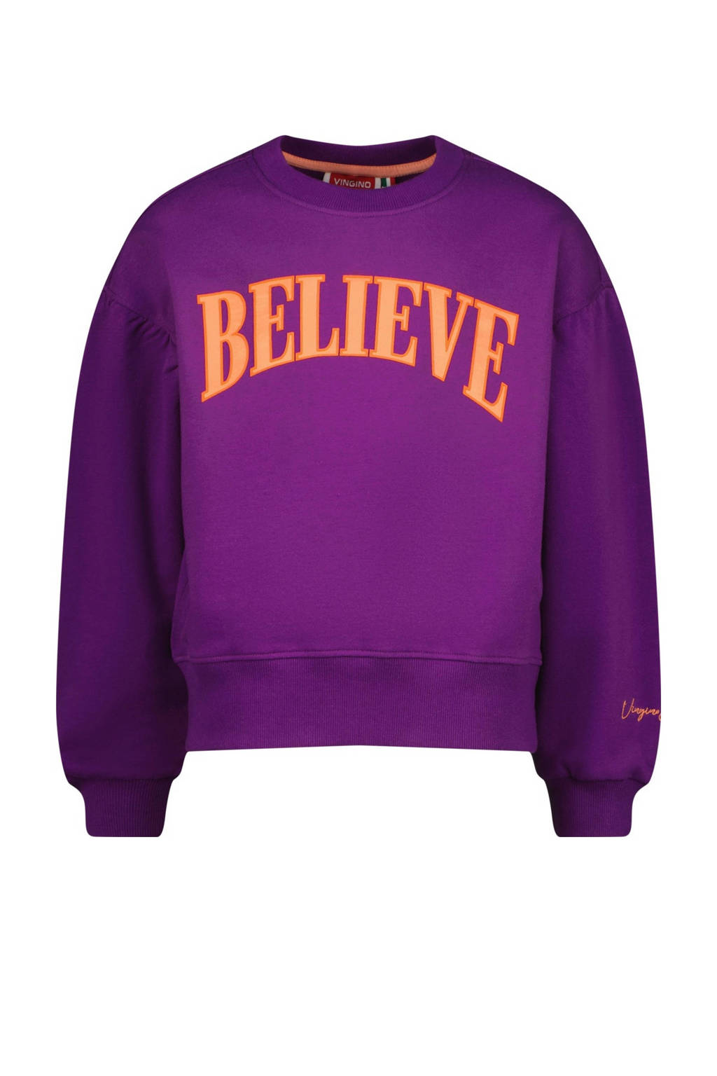 Vingino sweater Noran met tekst paars