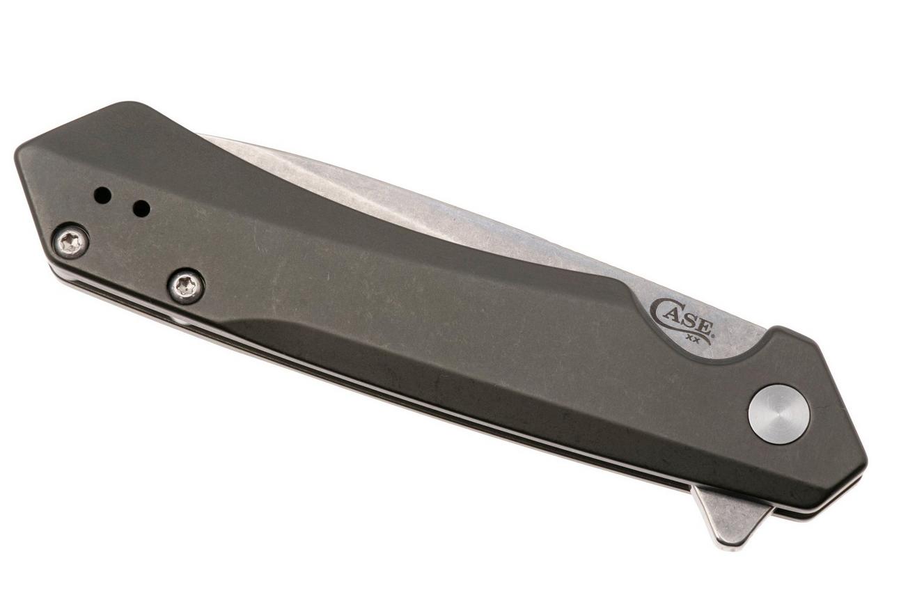 Case Kinzua Spearpoint OD Green Anodized Aluminum, 64632, S35VN, serrated zakmes