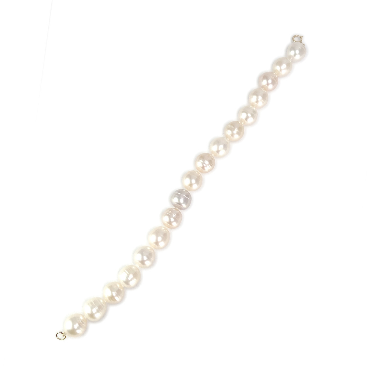 Bracelet d'occasion or 750 jaune perles de Chine 19 cm