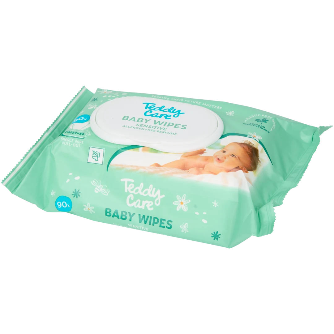 Teddy Care voordeelverpakking babydoekjes Sensitive 10 x 90 stuks
