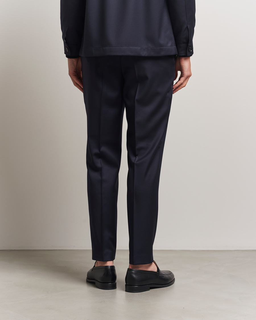 BOSS BLACK Perin Pleated Trousers Dark Blue