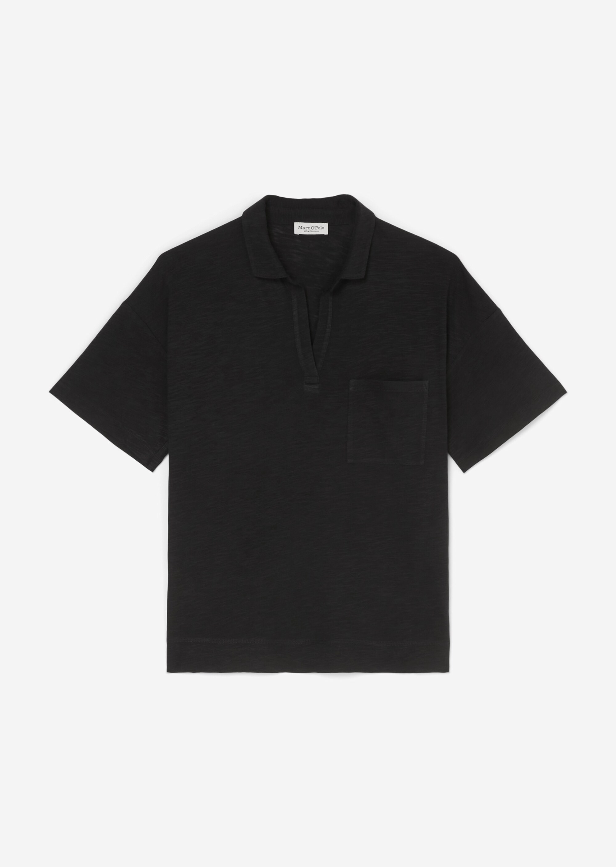 Polo-T-Shirt regularaus Organic Cotton-Viskose-Mix