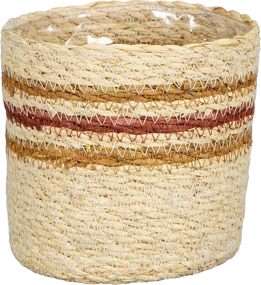 Mica Decorations plantenmand Jameson geel D 12 H 12 cm