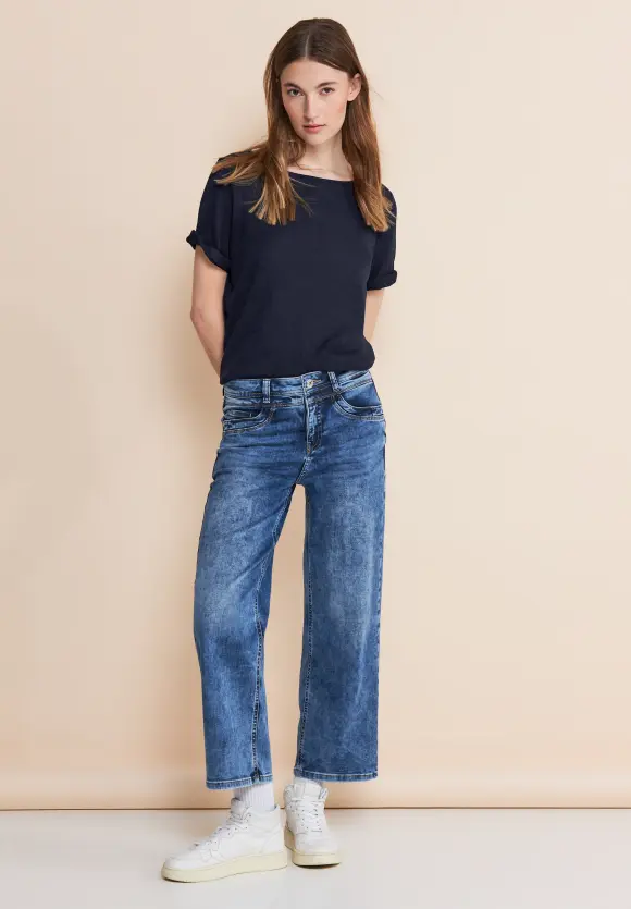 Shirt im Strick Look - deep blue
