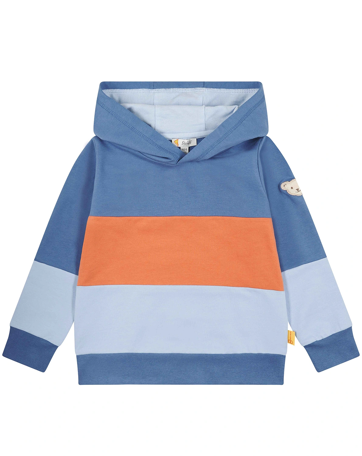 Kapuzen-Sweatshirt BLOCKS in bijou blue
