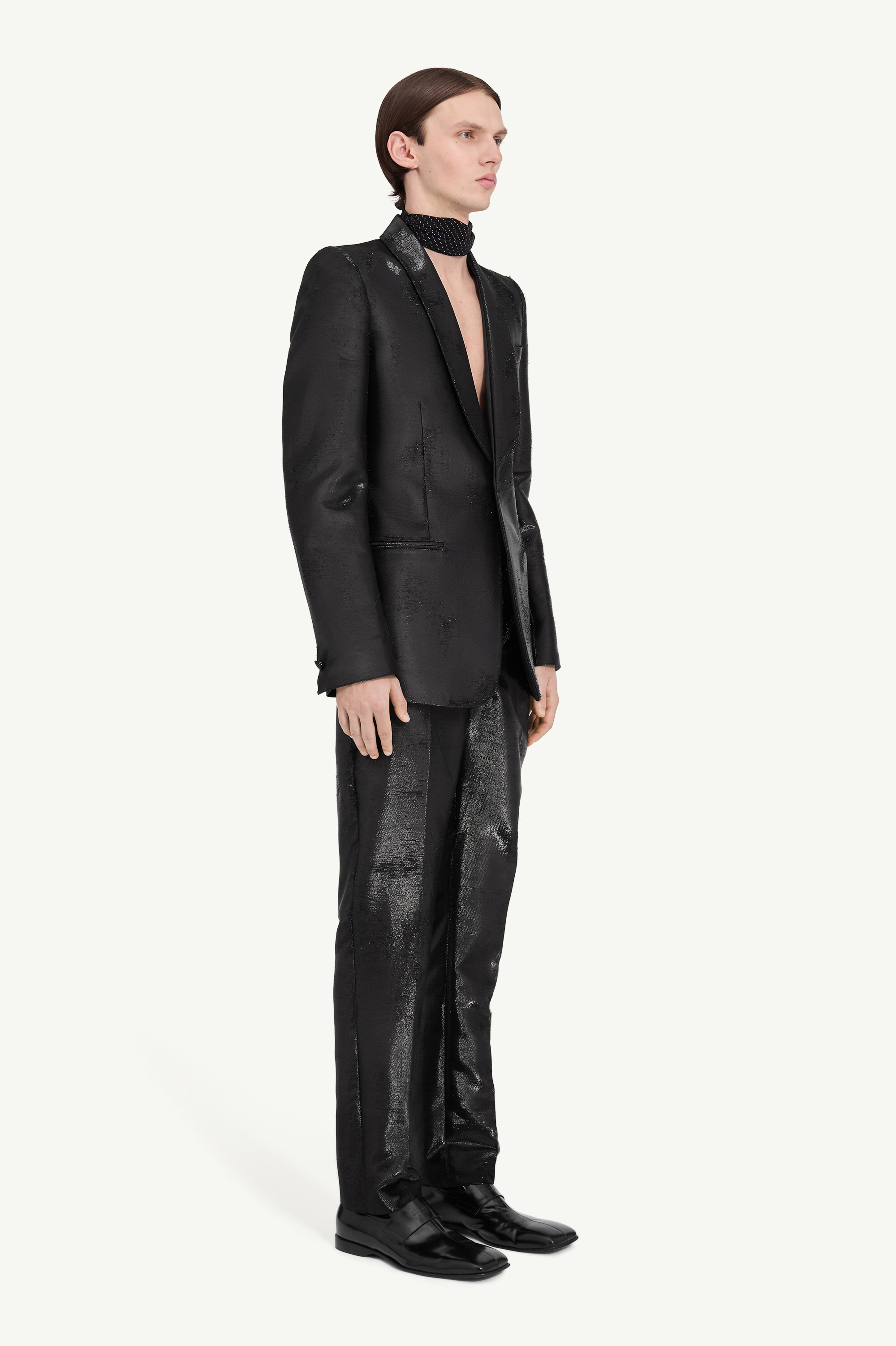 Pantalon en jacquard en coton pour homme | MM6 Noir