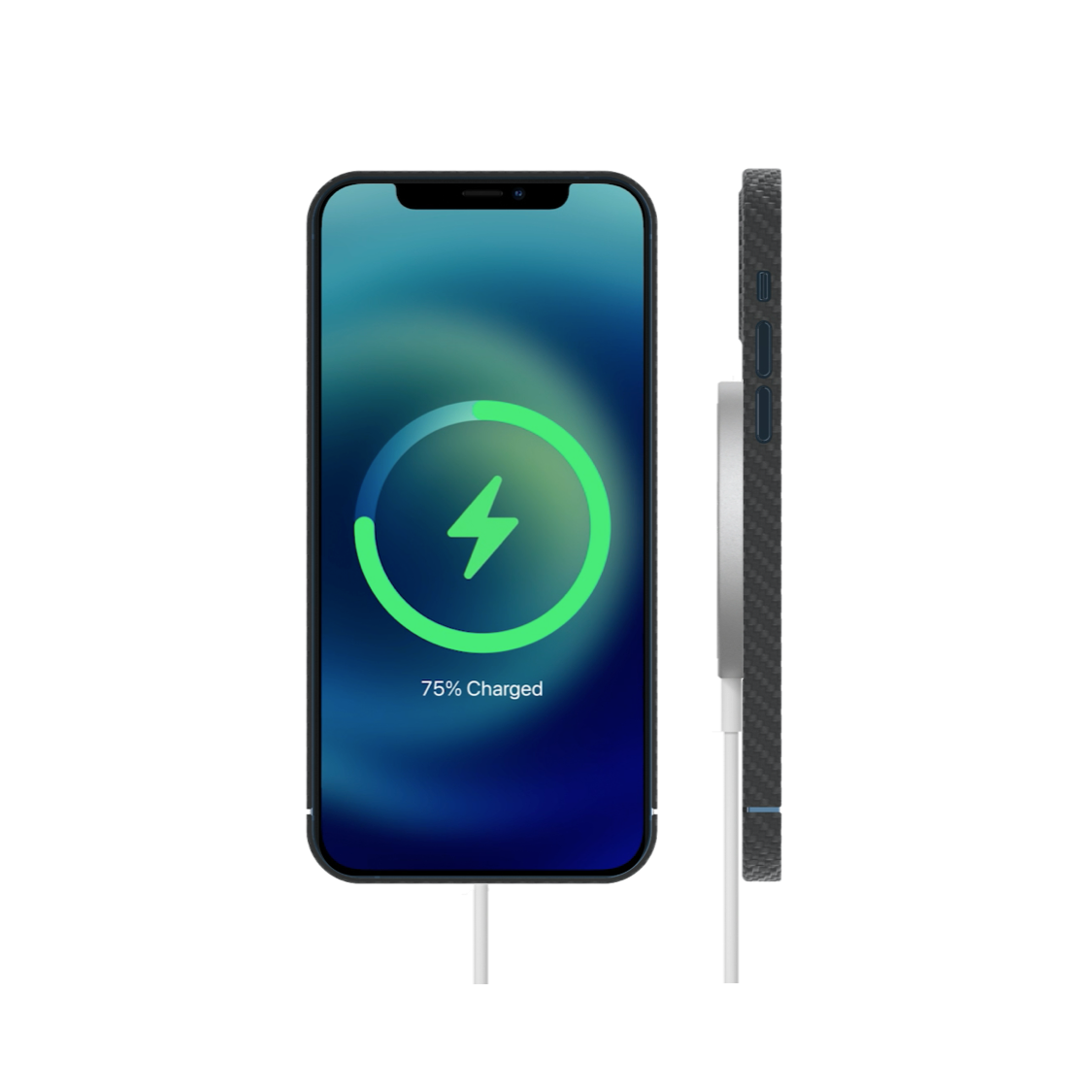 iPhone 13 Pro MagSafe Echtcarboncover Schutzhülle Ultrathin (10.85.0053) - Schwarz