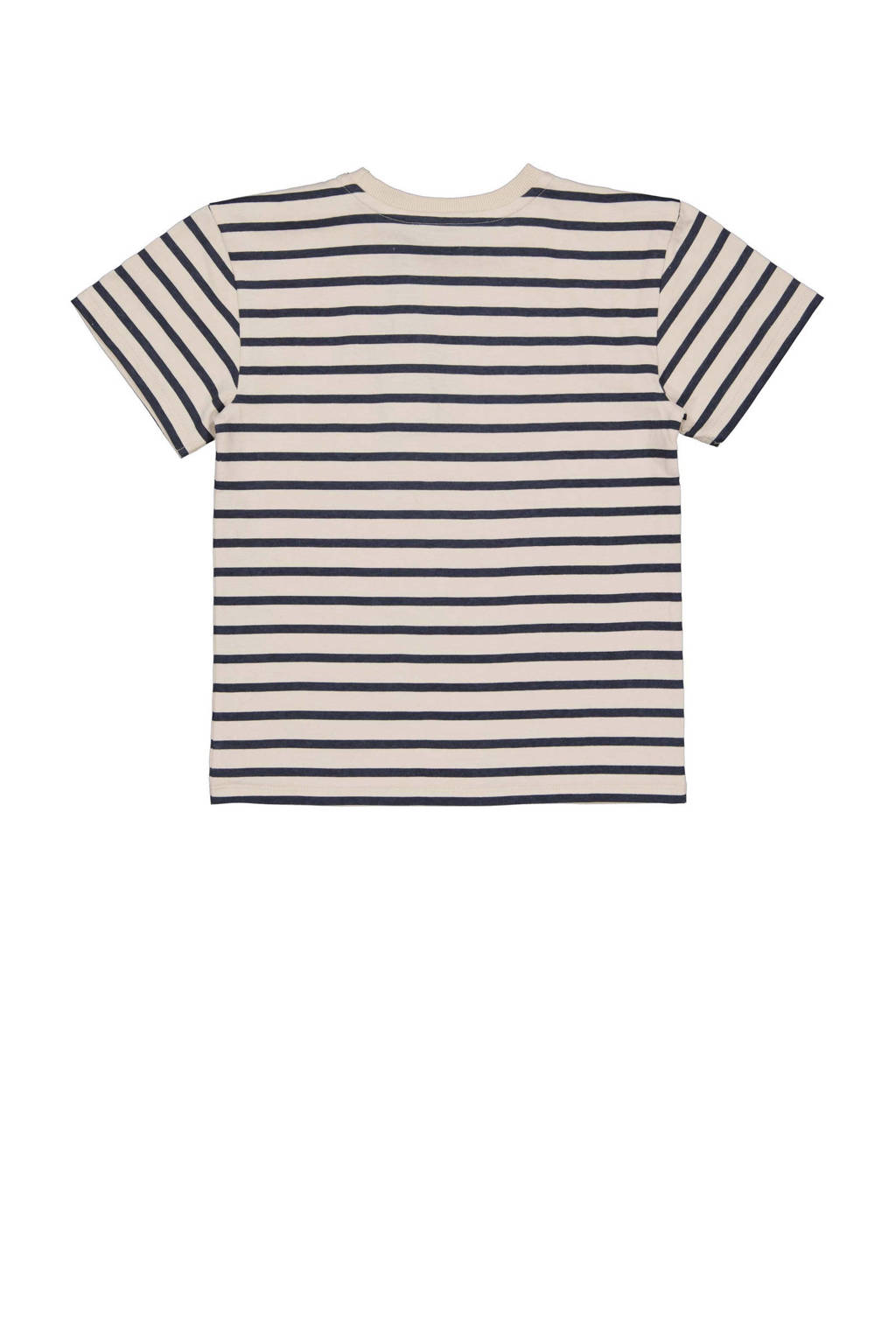 LEVV gestreept T-shirt KAREL donkerblauw/beige