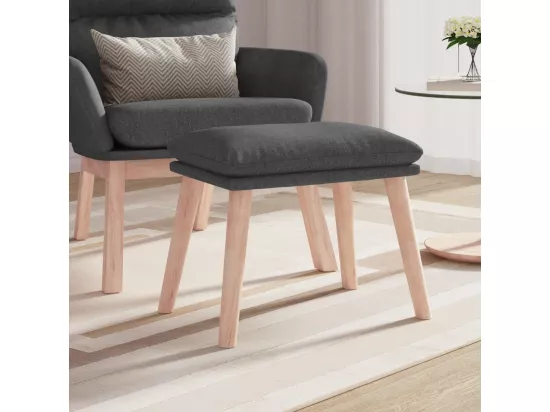Repose-pied Gris foncé 45x29,5x35 cm Tissu