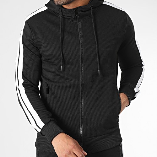 Ensemble De Survetement A Bandes Noir