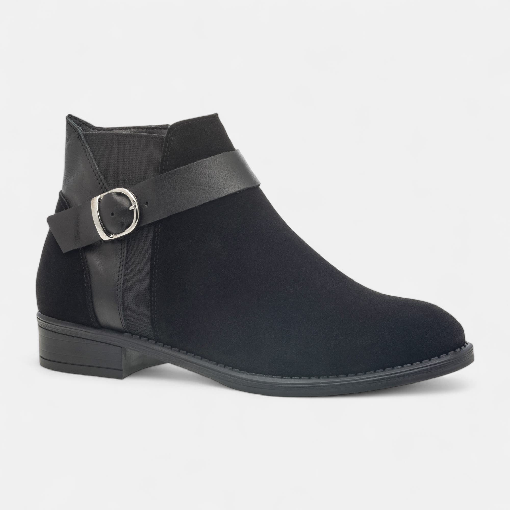 Bottines Femme en cuir noir