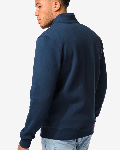 gilet sweat homme bleu foncé