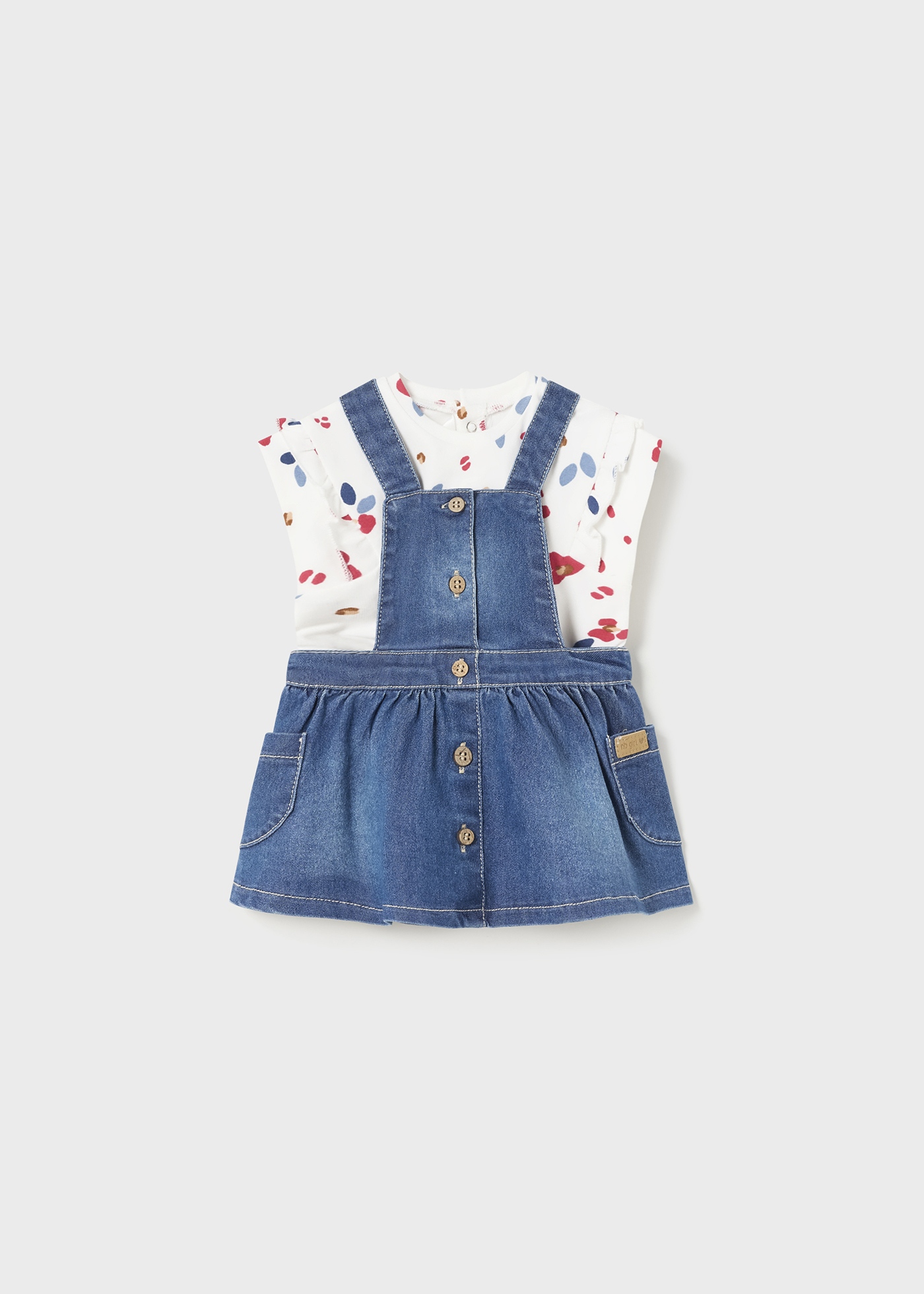 Conjunto de 2 peças em algodão sustentável para recém-nascidos.