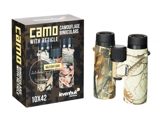 LEVENHUK - Jumelles camo 10x42 avec réticule - creme