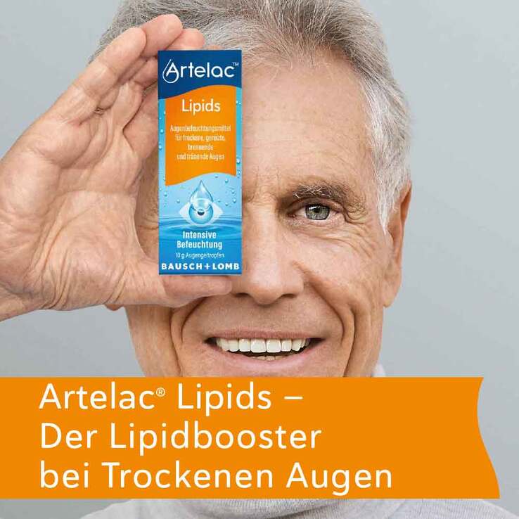 Artelac® Lipids Augengeltropfen für stark tränende Augen, 3X10 g