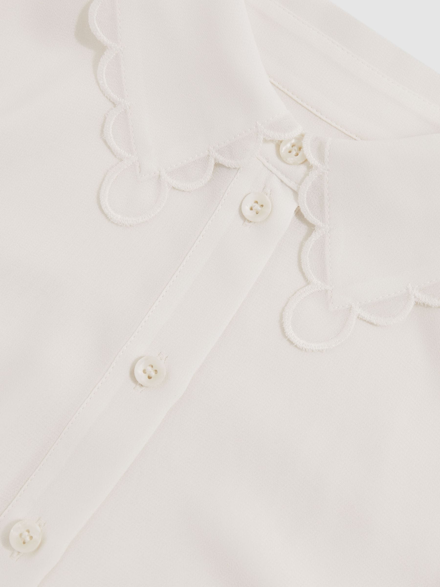 Reiss Elia Scallop-Edge Button-Through Shirt