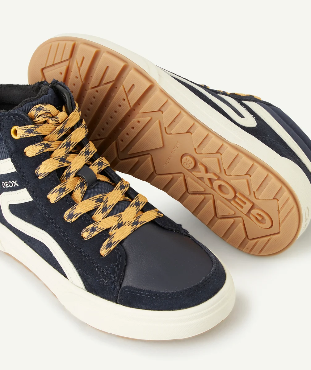 GEOXBASKETS MONTANTES WEEMBLE GARÇON BLEU ET JAUNE