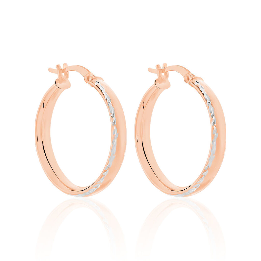 Créoles Argent Rose Ava