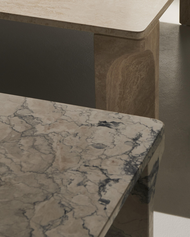 Gubi Doric salontafel 140x80 travertine
