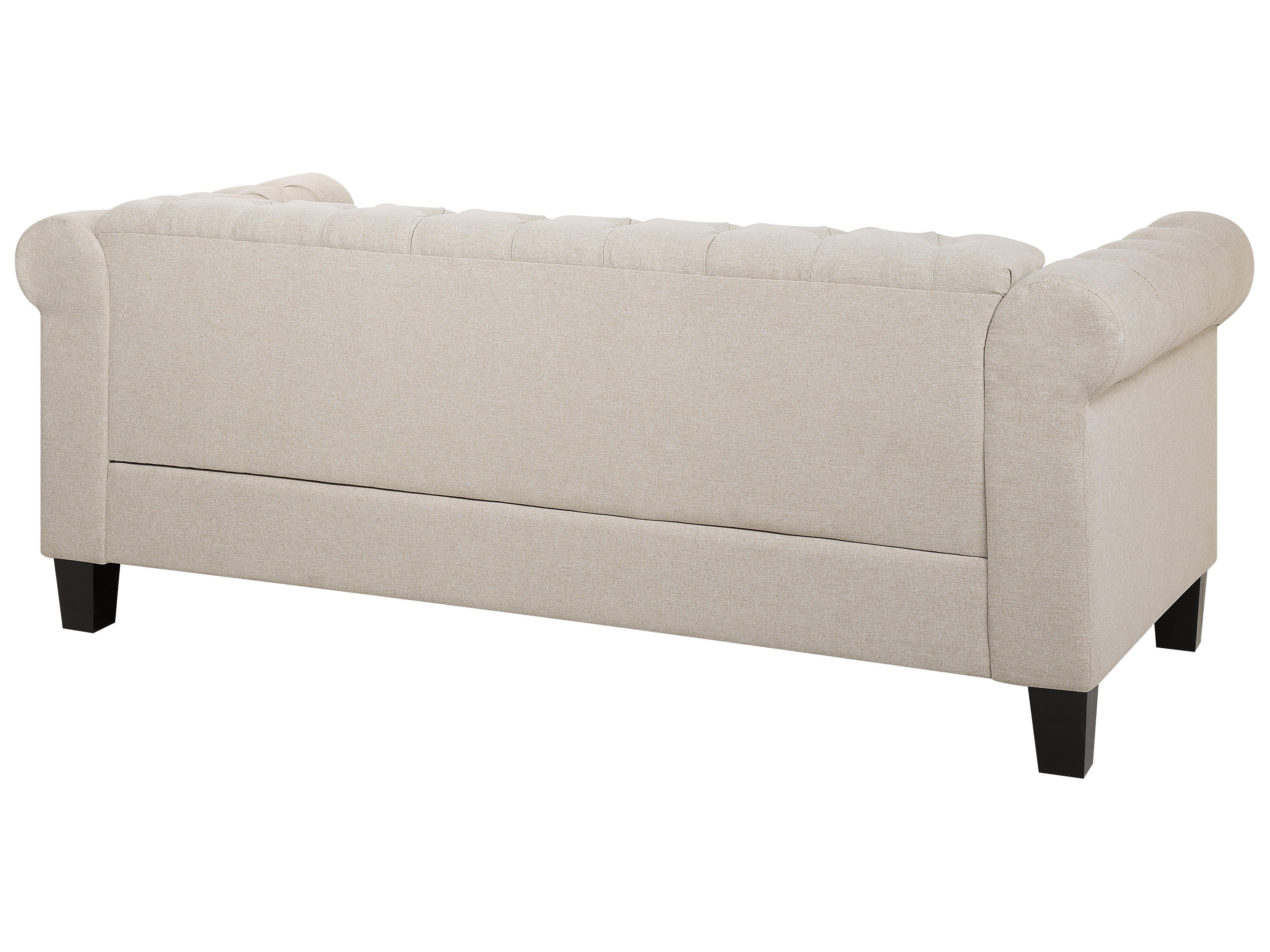 Bank 3-zits CHESTERFIELD Stof Beige