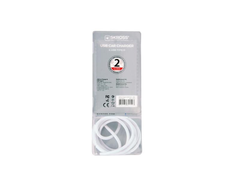 SKROSS Autoladegerät 2.900618 3.0 A / 2.4 A   USB C Smartphones unterwegs bequem mit Energie versorgen