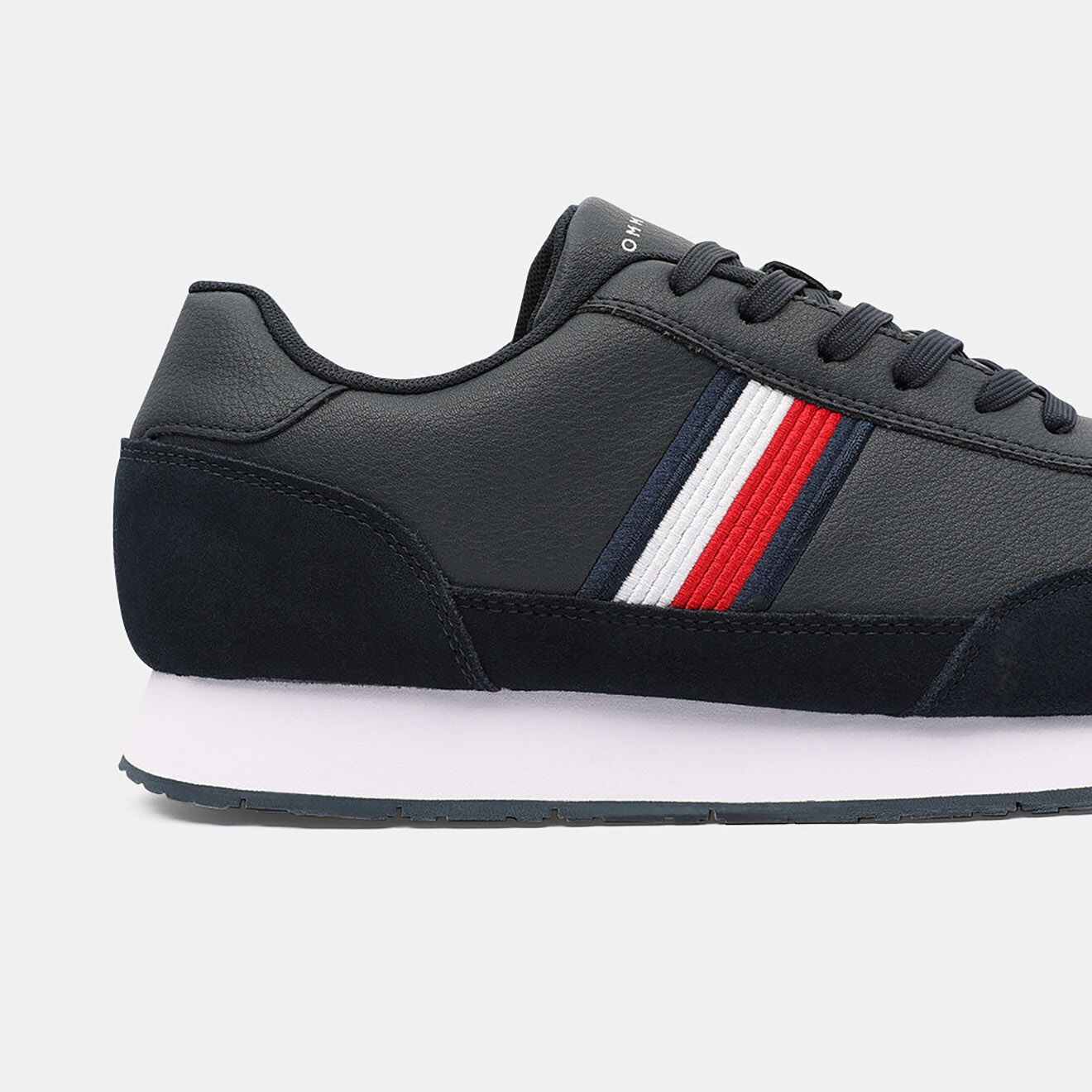 Tommy Hilfiger Baskets running en Cuir Corporate bleu marine