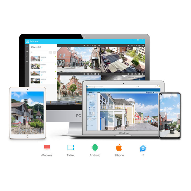 (5MP) 2.4/5GHz WiFi Dome Kamera HD 1080p / IR LED's Nachtsichtfunktion / Bewegungserkennung / AP / Audio / Micro SD / IP66 / (iOS/Android)