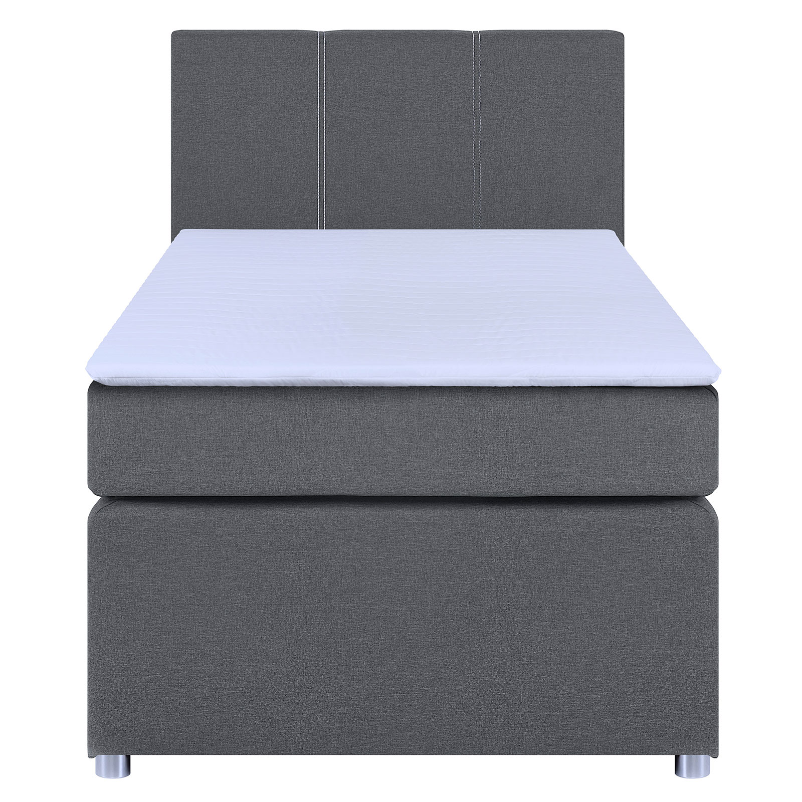 Boxspringbett - silver - H3 - Bonell-Federkern - 90x200 cm