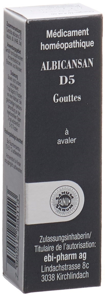 ALBICANSAN Tropfen 5 D Fl 10 ml<br>10 ml, Flasche, Tropfen zum Einnehmen, Flüssigkeit