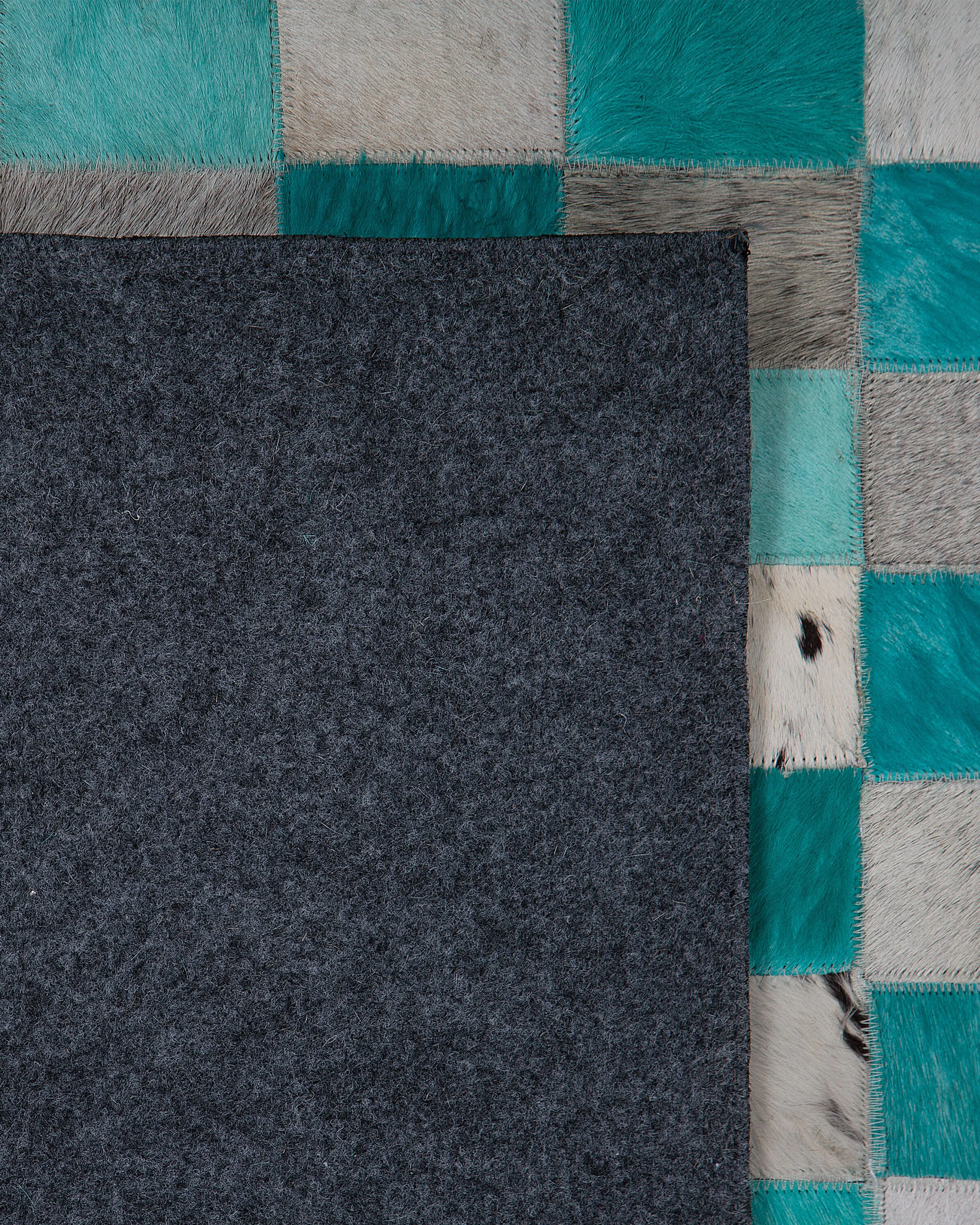 Vloerkleed NIKFER Turquoise 160 x 230 cm Leer