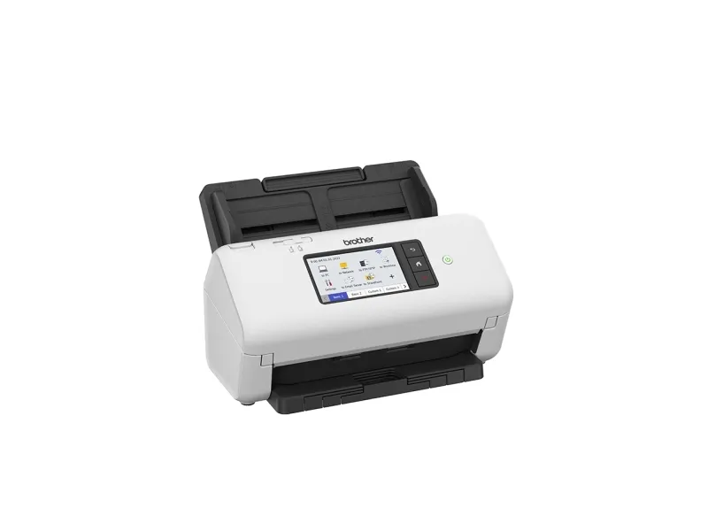 Brother ADS-4700W - Dokumentscanner - Dual CIS - Duplex - A4 - 600 dpi x 600 dpi - op til 40 ppm (mono) / op til 40 ppm (farve) - ADF (80 ark) - op til 6000 scanninger pr. dag - USB 3.0, LAN, Wi-Fi(n), USB 2.0 (Host)