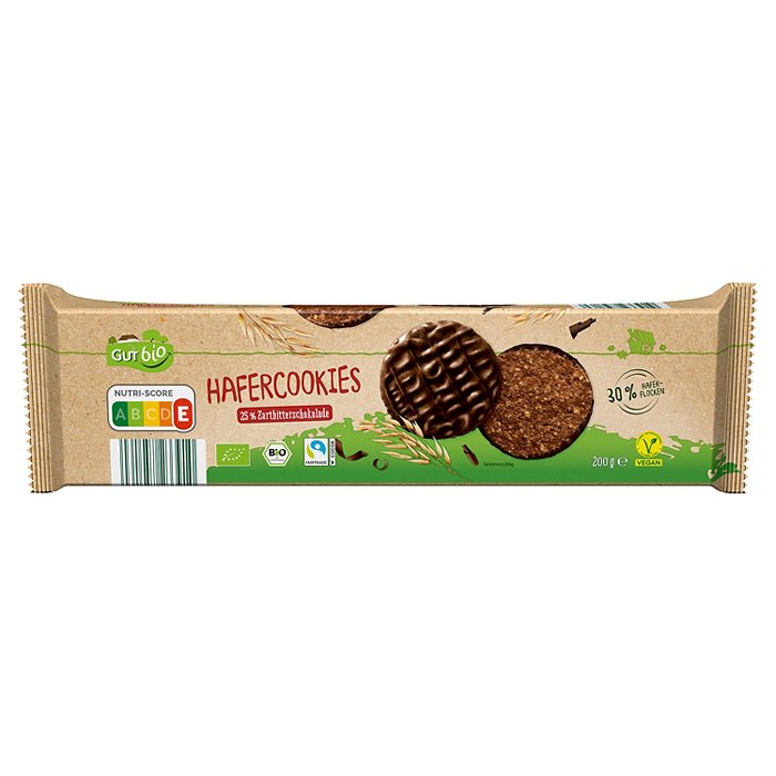GUT BIO Bio-Haferkekse 200 g, Zartbitter