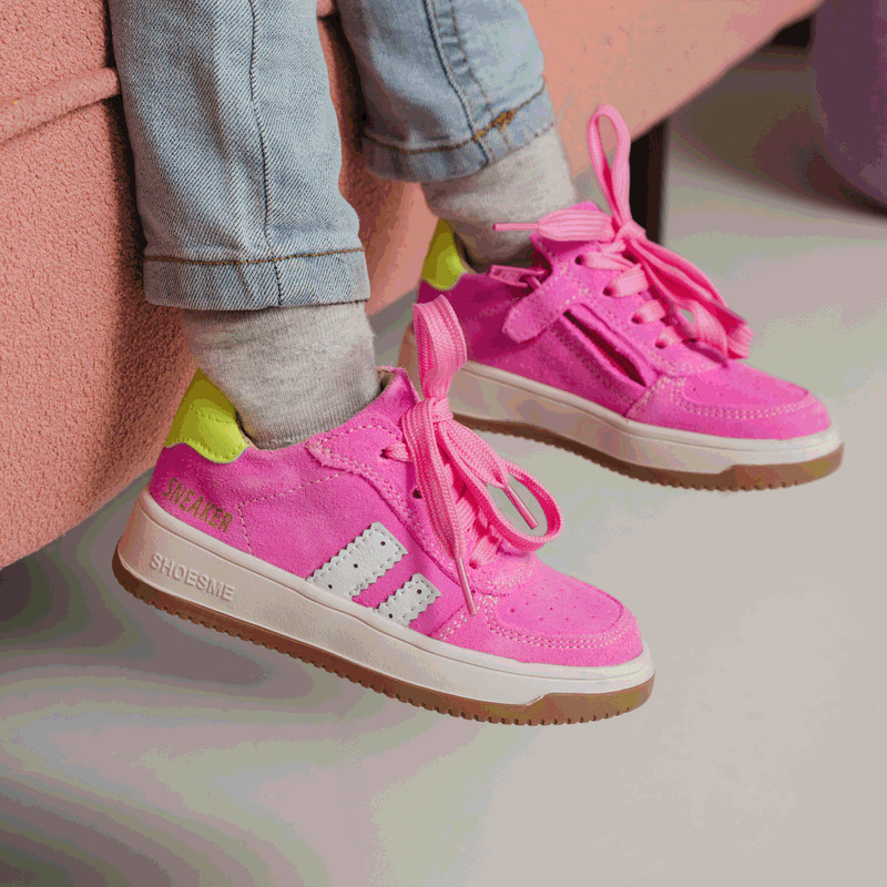 Shoesme roze sneaker Microfiber leer, Suède | Meisjes schoenen