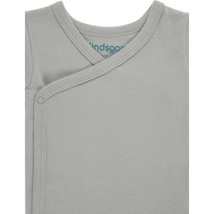 kindsgard Wickelbody trunder 3er-Pack kurzarm grau