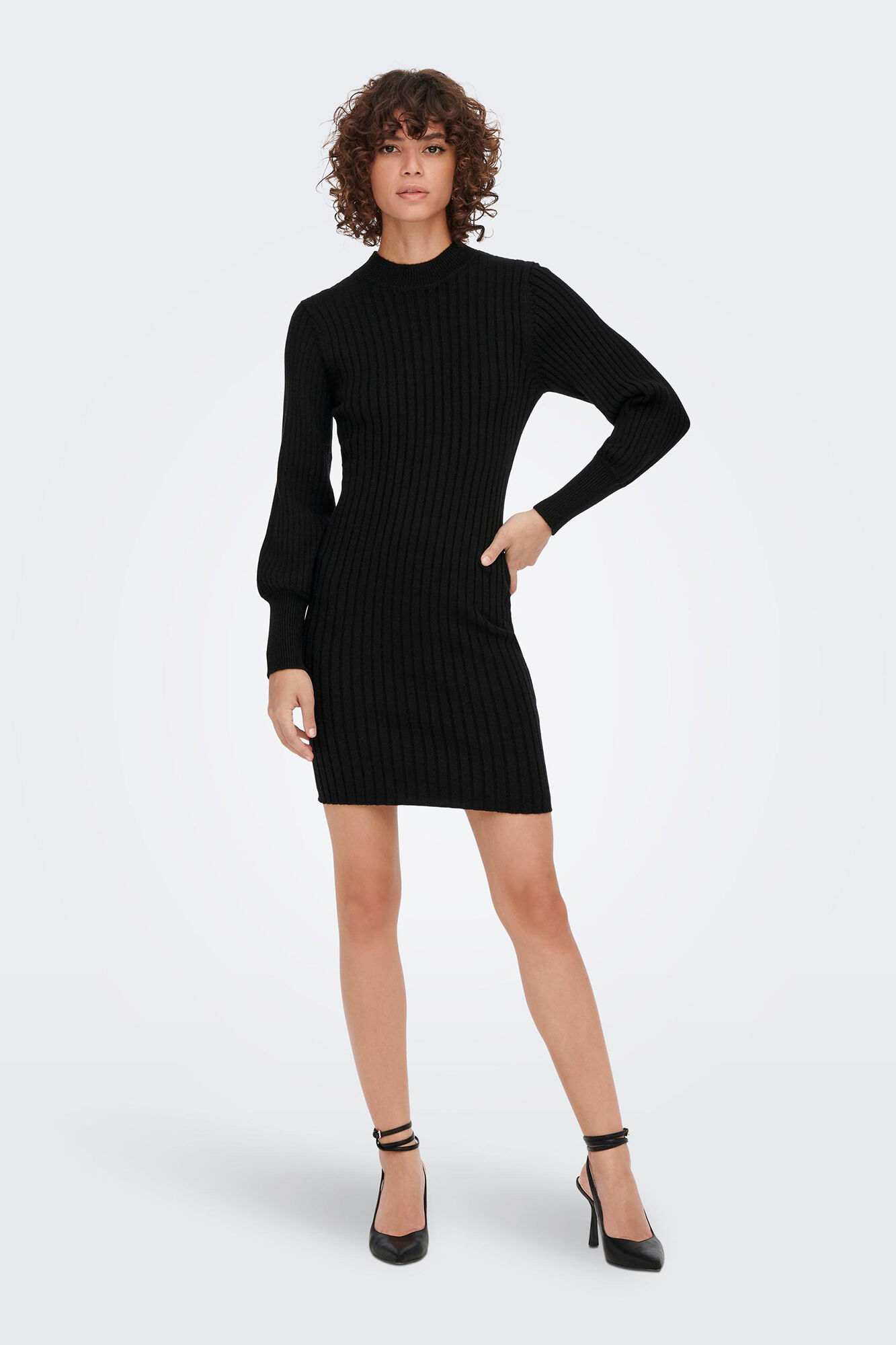 Vestido curto de tricô
