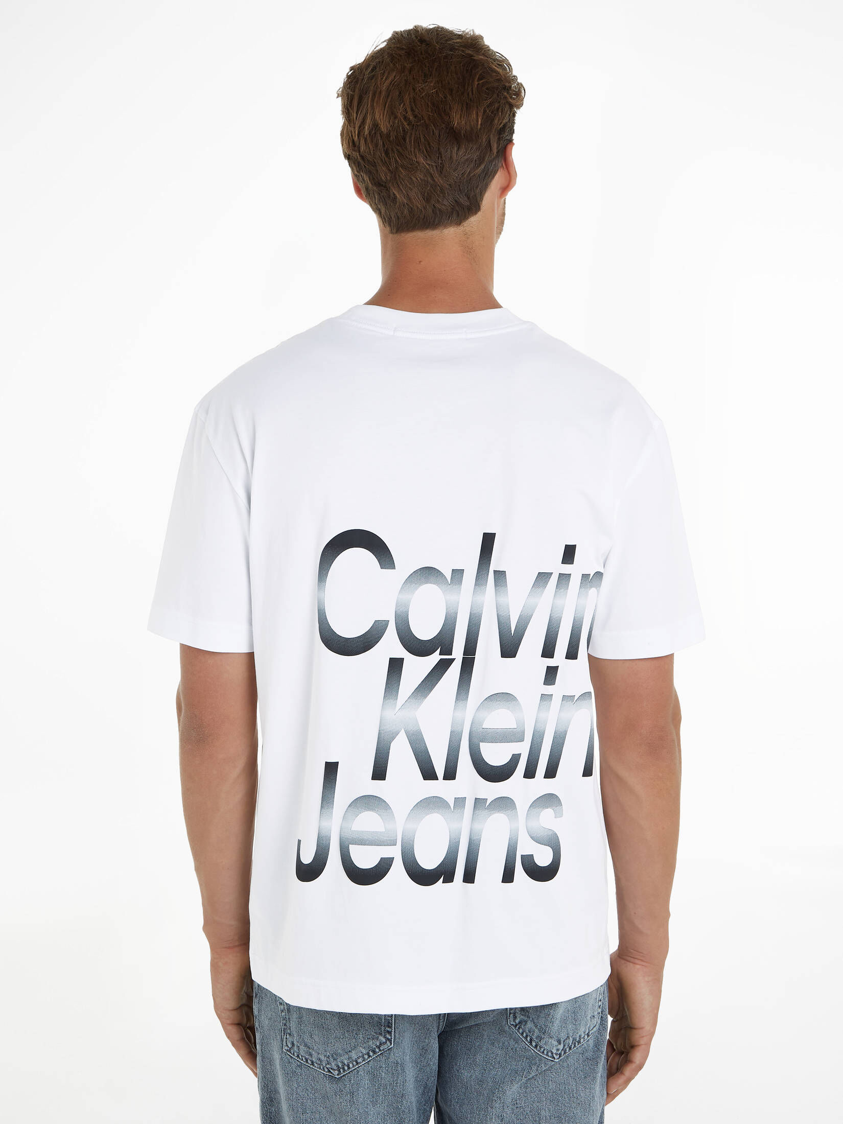 CALVIN KLEIN JEANS| Herren T-Shirt BLOWN UP DIFFUSED STACKED TEE