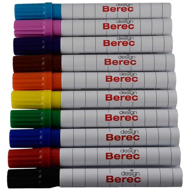Berec Design Whiteboard Marker 952, 10 Stück, assortiert