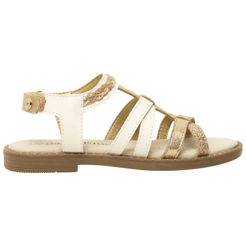 Nu-pieds à brides fantaisie pour fille - Blanc