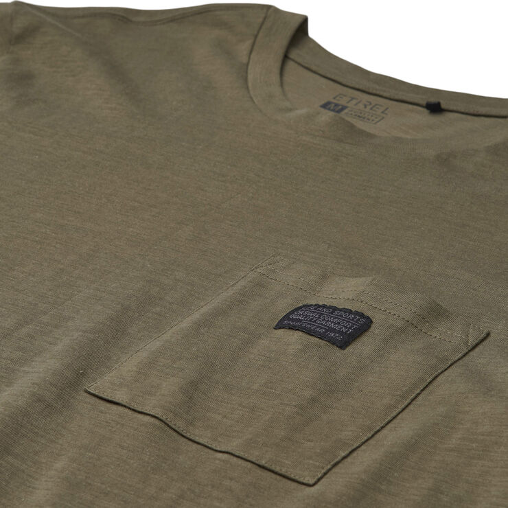 Etirel Solid Slub T-shirt Grøn
