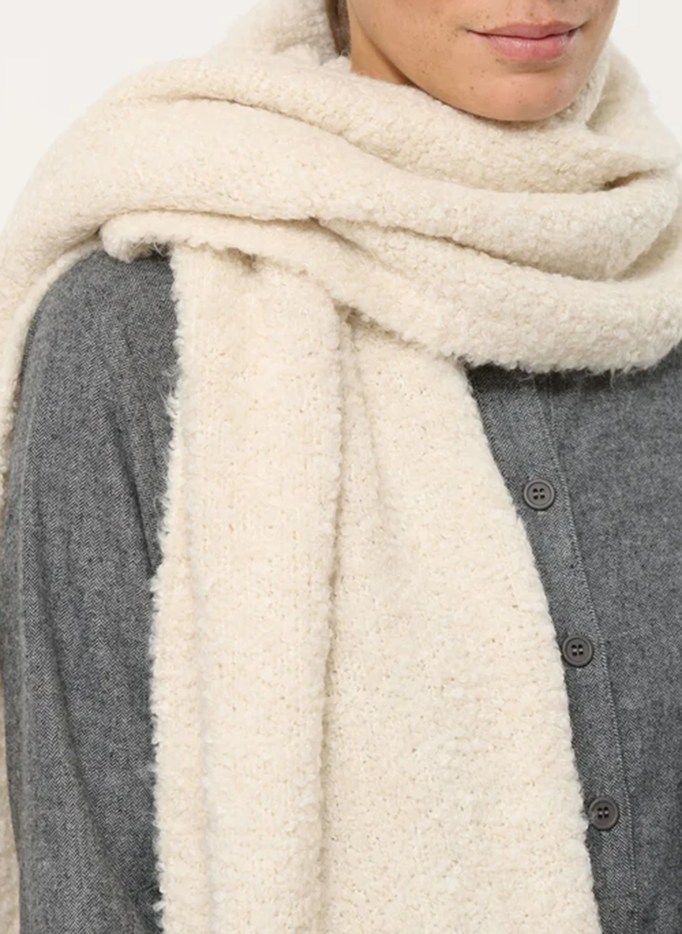 Echarpe en maille mousseuse | Blanc